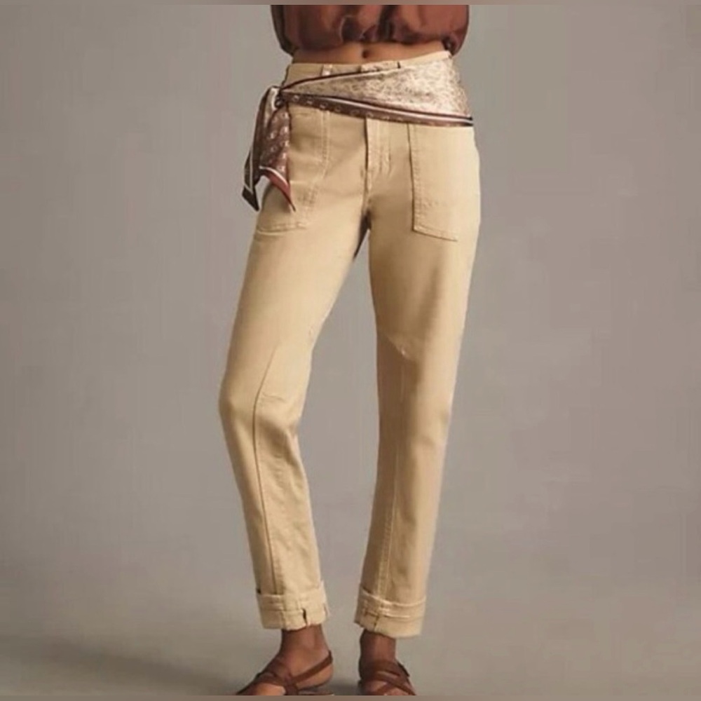 Pilcro Anthropologie Beige The Wanderer Ankle Jeans